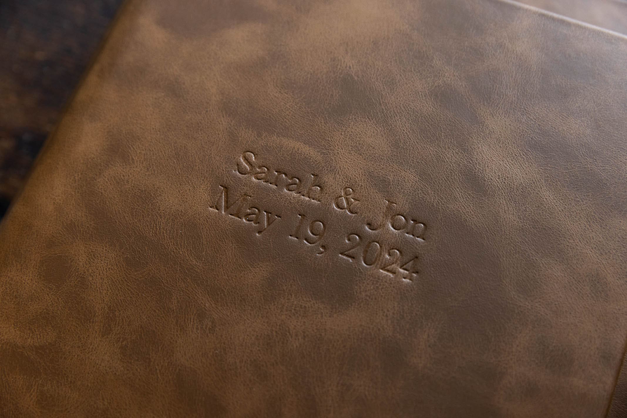 Wedding album designed by Philadelphia wedding photographer